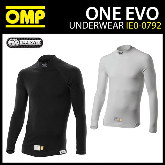 OMP One Evo Top Fireproof Underwear Base Layer FIA 8856-2018 Approved Race Rally