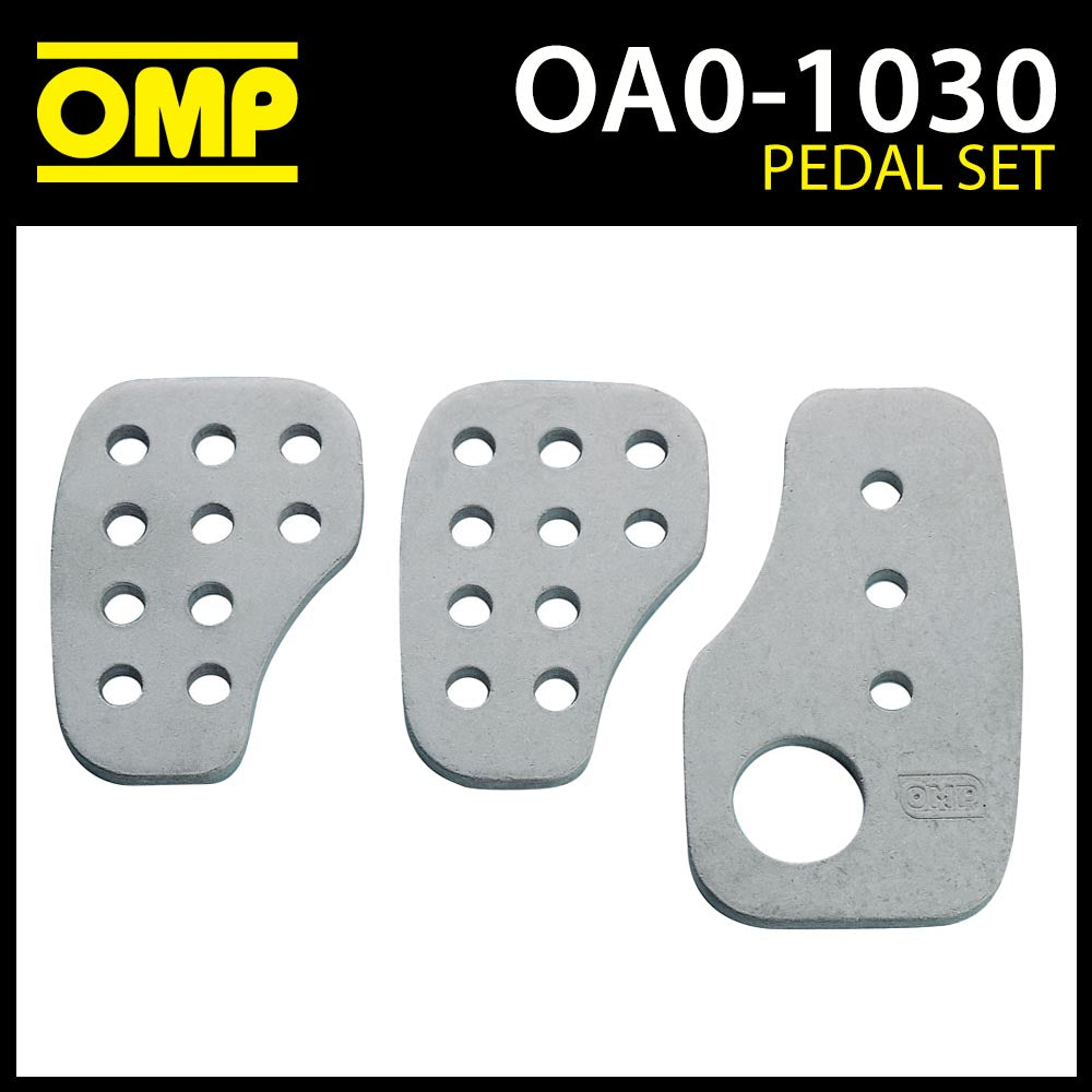 omp pedal set OA/1030 OMP Racing Aluminium 3 Pedal Set - Smooth Pre-Drilled