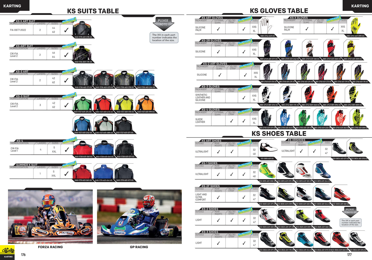 OMP KS-2 Digital Art Karting Gloves KS2 Kart Modern Printed Design in 6 Colours