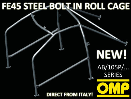 AB/105P/204 OMP ROLL CAGE ALFA ROMEO 146 ALL 94-04 [10-POINT BOLT IN] FIA