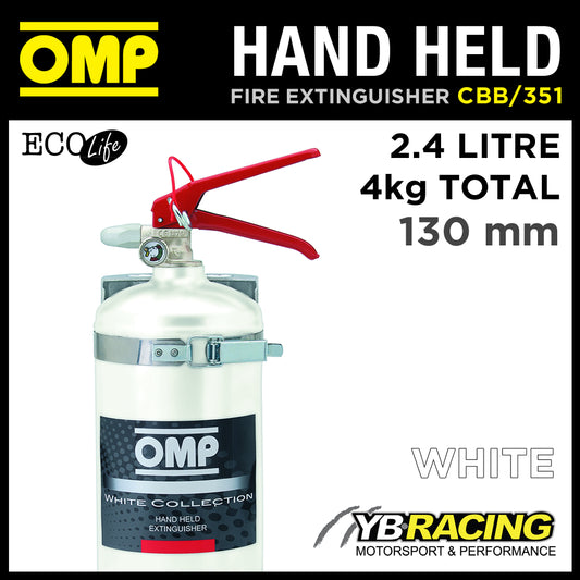 CBB/351 OMP Racing Hand Held Fire Extinguisher Aluminium 130mm 2.4 Litre Ecolife