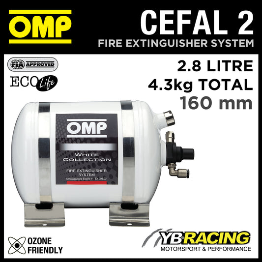 CEFAL2 OMP Racing Fire Extinguisher System FIA Approved 2.8L Ecolife 245mm