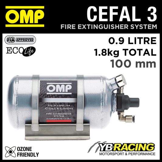 CEFAL3 OMP Ultra Light Fire Extinguisher Platinum 194mm with 0.9 Litres Ecolife