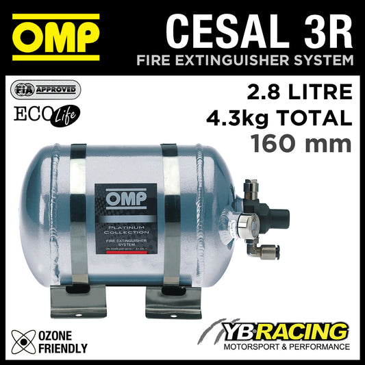 CESAL3R OMP Platinum Fire Extinguisher System Rally Cars FIA 2000 2.8L Ecolife