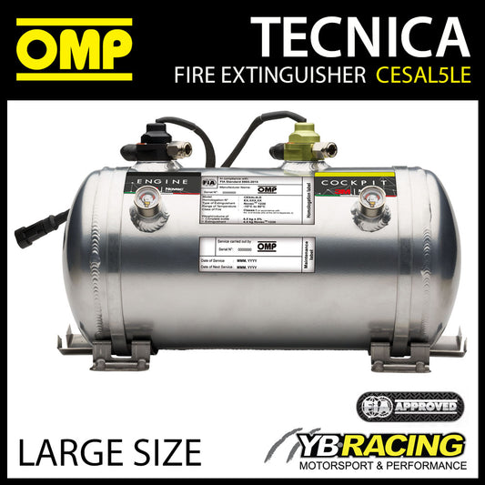 CESAL5LE OMP Racing 3M Novec 1230 Fire Extinguisher Kit LARGE FIA 8865-2015