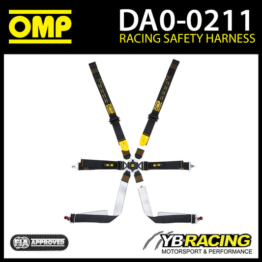 New! 2023 OMP Racing Harness Belts ONE 2 ENDURANCE 6-Point FHR FIA 8853-2016