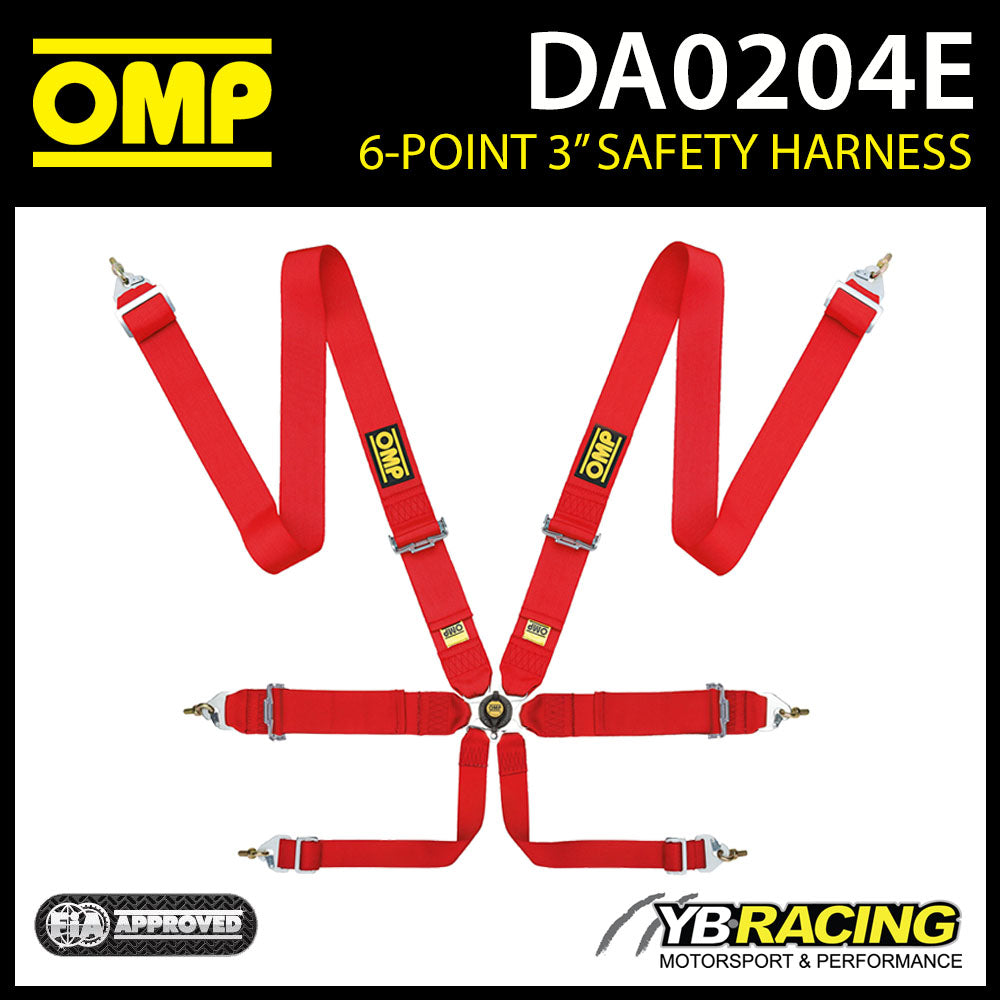 DA0204E OMP FIRST 3" RACING SAFETY HARNESS ENTRY LEVEL FIA 8853-2016 APPROVED