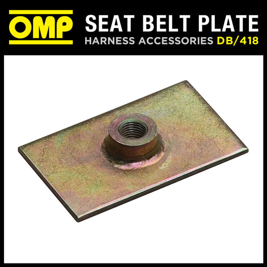 DB/418 OMP RACING HARNESS PLATE & THREADED NUT 7/16" - FIA APPROVED MOTORSPORT