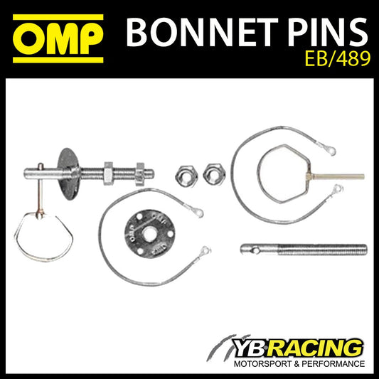EB/489 OMP RACING BONNET PINS LARGE PIN STAINLESS STEEL M10 - OMP BEST SELLER!