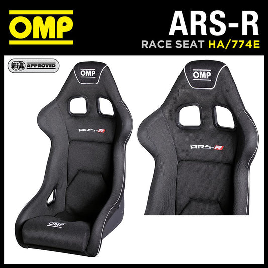 HA/774E OMP ARS-R RACING SEAT AIRTEX GEL COATED FIBREGLASS BUCKET SEAT BLACK