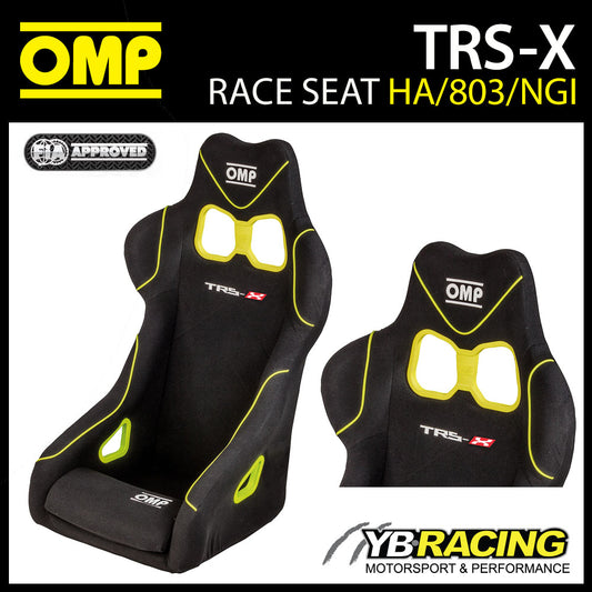 HA/803/NGI OMP TRS-X RACE BUCKET SEAT BLACK/YELLOW FIA 8855-1999 APPROVED