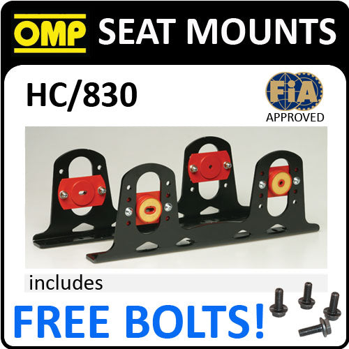 HC/830 OMP RACING FIA SEAT MOUNT BRACKETS WITH BUILT IN DAMPERS PATENTED MODEL