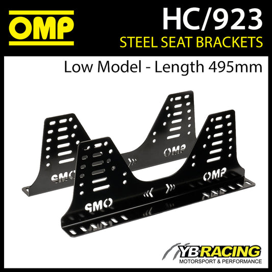 HC/923 OMP BUCKET SEAT STEEL SIDE MOUNT BRACKETS (LOW MODEL 495mm LENGTH)