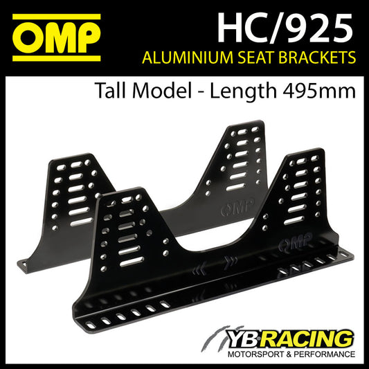 HC/925 OMP SEAT SIDE MOUNT BRACKETS (TALL MODEL) ULTRA STRONG 6mm ALUMINIUM