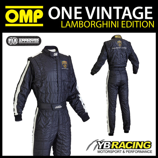 New! 2023 OMP Lamborghini Race Suit Vintage Classic Fireproof FIA 8856-2018