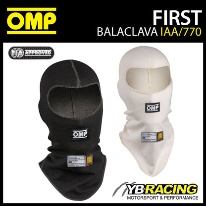 OMP First Balaclava Fireproof Entry Level Motorsport Race Rally FIA Approved