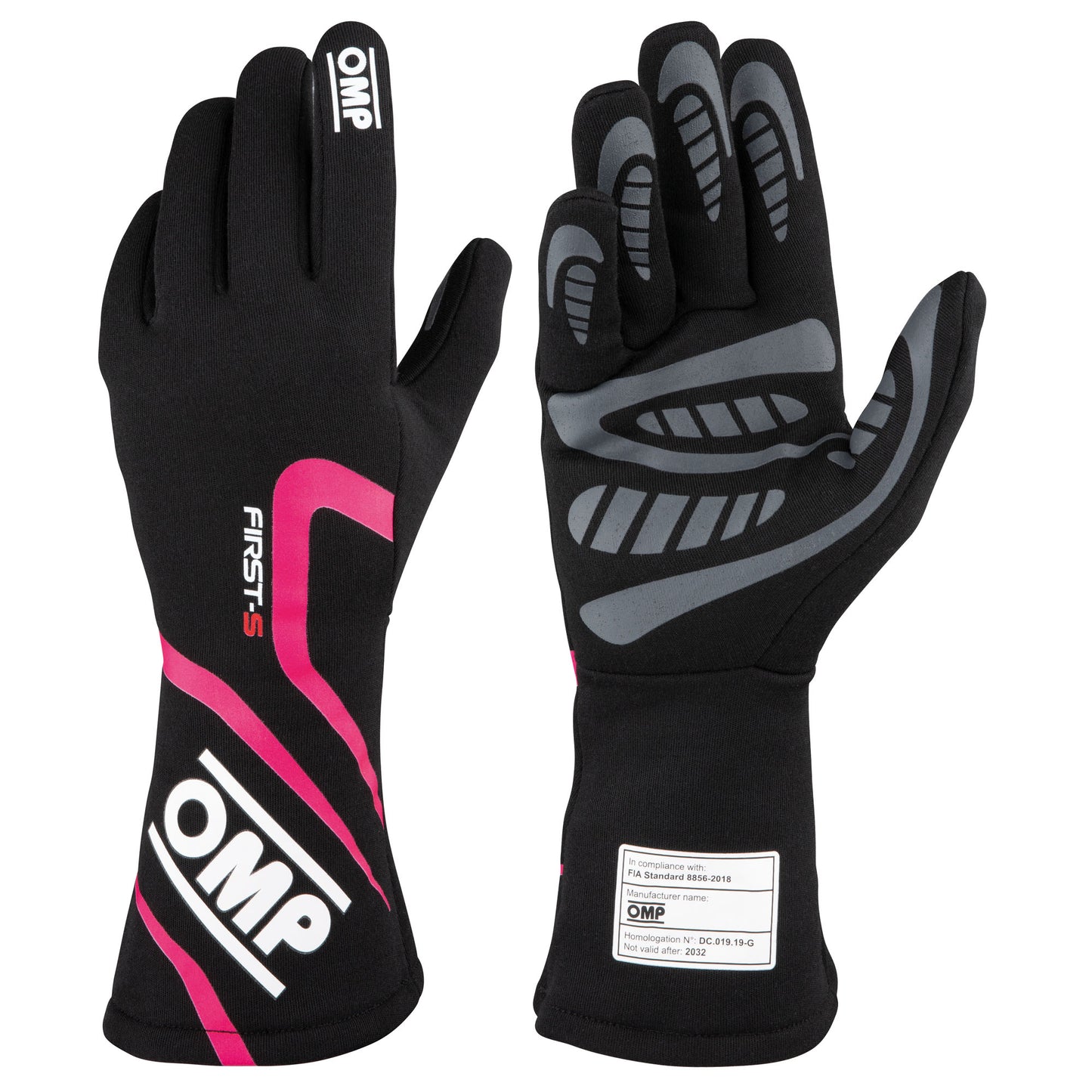 IB/761A OMP FIRST-S RACE GLOVES ENTRY LEVEL FIREPROOF MOTORSPORT FIA 8856-2018