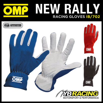 OMP Rally Gloves Short Style in Suede Material Leather Driving in 3 Colours