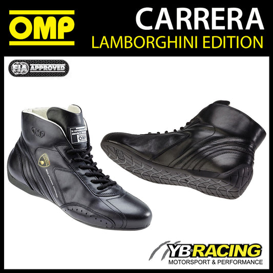 IC/784 OMP CARRERA LAMBORGHINI LEATHER RACE BOOTS VINTAGE STYLE CLASSIC RACING