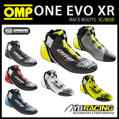 OMP Evo X R Top Level Race Boots Leather Fireproof FIA 8856-2018 Racing Rally