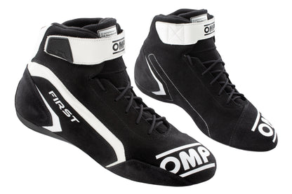 OMP First Race Boots Entry Level Model Leather Fireproof FIA 8856-2018 Approved