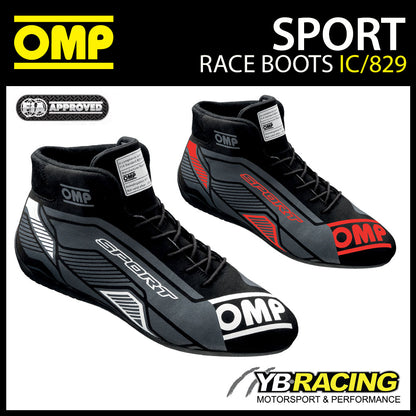 OMP Sport Entry Level Racing Boots Karting Race Rally Fireproof FIA 8856-2018