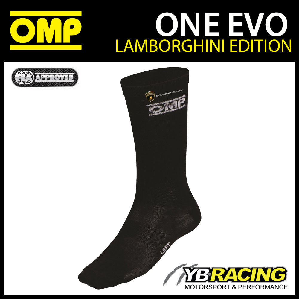 OMP One Fireproof Race Driver Socks Lamborghini Squadra Corse Special Edition