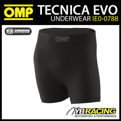 OMP Tecnica Evo Fireproof Boxer Shorts Race Rally Underwear FIA 8856-2018 Spec