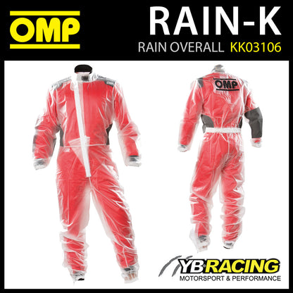 OMP Rain-K Kart Suit Waterproof Oversuit for Wet Weather Karting Racing Outdoor