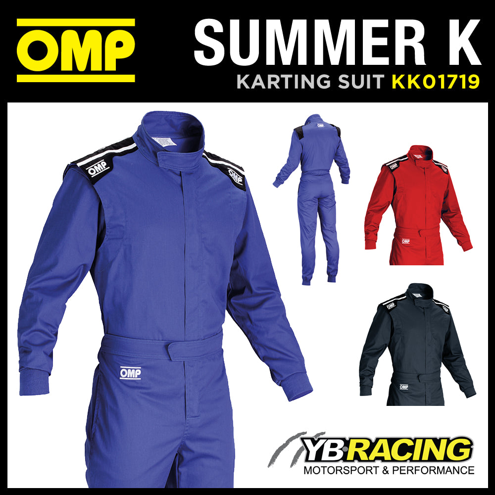 OMP Summer K Kart Suit Lightweight Indoor Go-Karting Race Overalls in 3 Colours