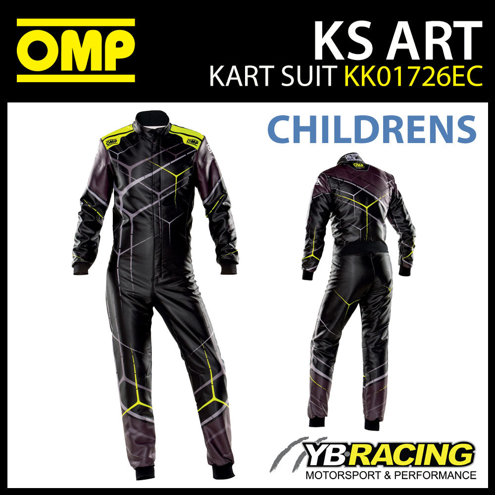 OMP KS Art Kart Childrens Karting Suit Overalls Junior Cadet Bambino Kids Boys