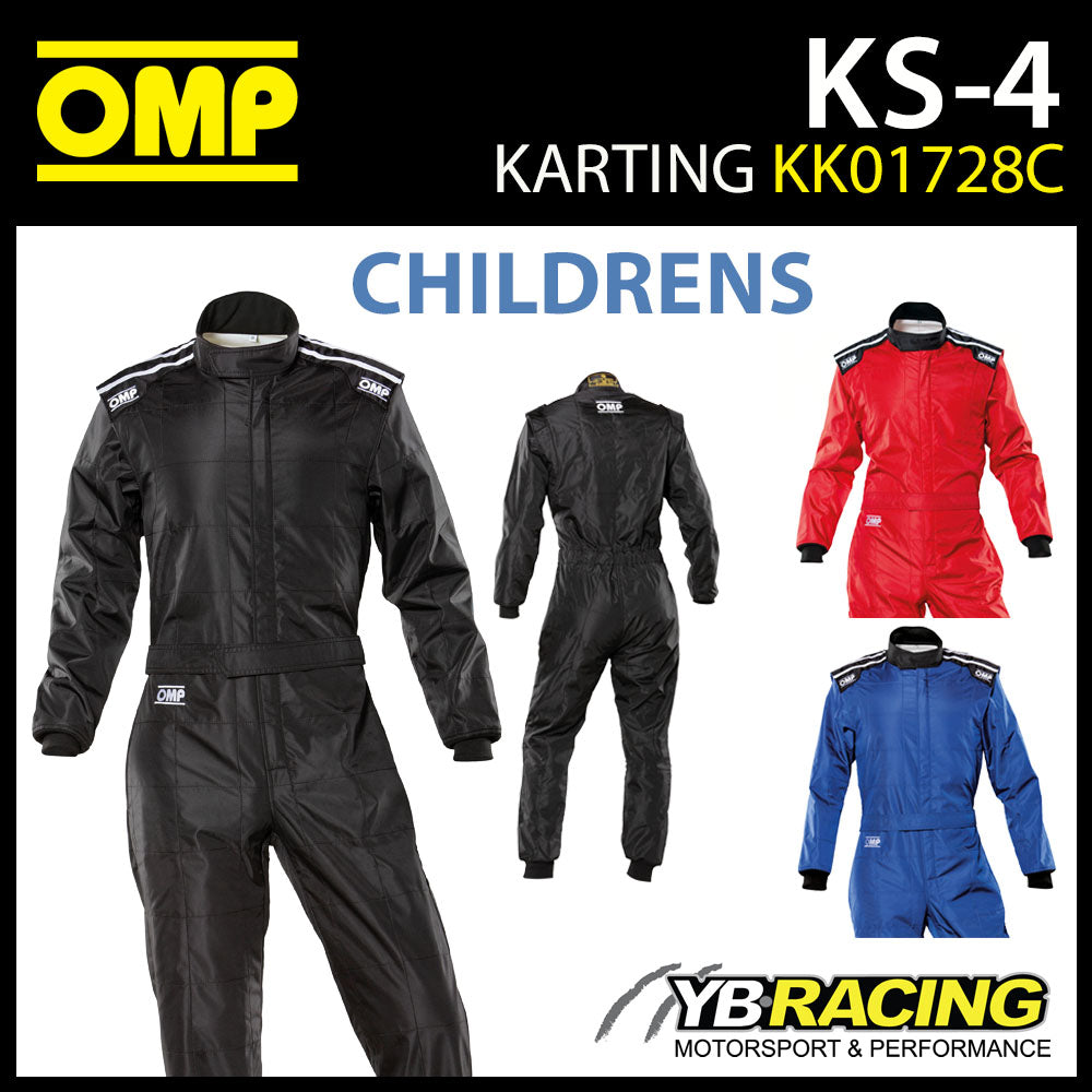 OMP KS4 Kids Karting Suit CIK-FIA Level 1 Junior Cadet Bambino Entry Level Spec