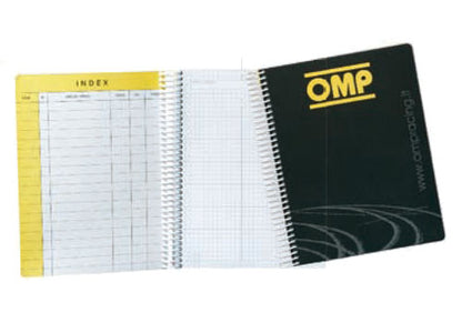 NA/1862 OMP CO DRIVER RALLY PACE NOTE PAD BOOK 17x22cm ROAD RALLY NAVIGATOR USE