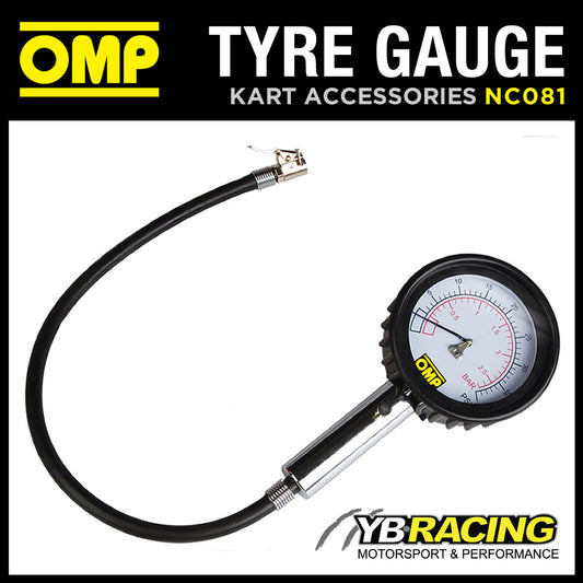 NC081 OMP Karting Analogue Tyre Pressure Gauge 1.0 Class