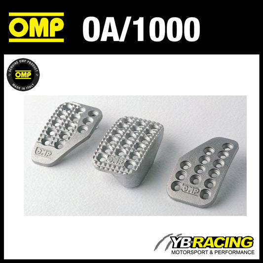 OA/1000 OMP RACING ALUMINIUM PEDAL SET - SANDBLASTED - FOR RACE RALLY CARS!