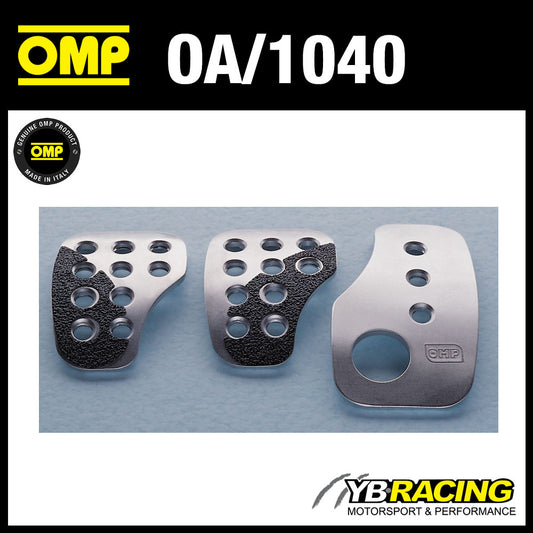 OA/1040 OMP RACING ALUMINIUM PEDAL SET - ANODIZED ALUMINIUM - FOR RACE RALLY CAR