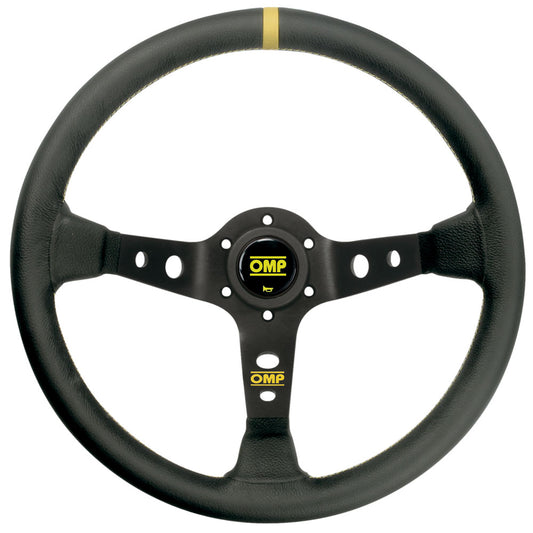 OD/2012/NN OMP CORSICA 330mm DISHED STEERING WHEEL SUEDE LEATHER & BLACK SPOKES