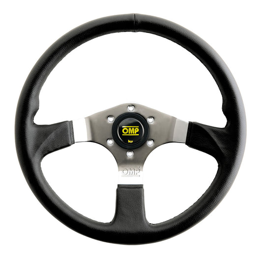 OD/2019/LN OMP ASSO SPORT STEERING WHEEL 350mm CHROME SPOKES in SMOOTH LEAHER!