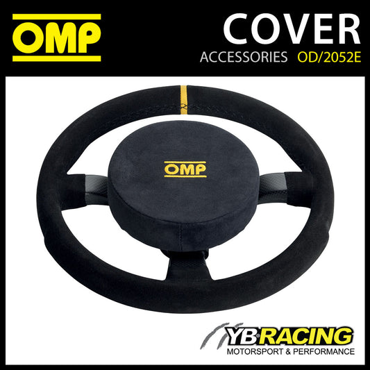 OMP Steering Wheel Protective Pad Suede Leather Fabric 160mm Diameter