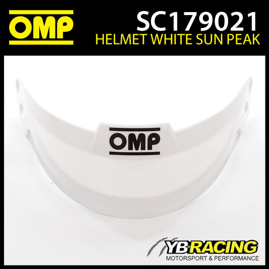 SC179 OMP White Sun Peak Visor fits OMP J-R Helmet SC795 SC796 SC797 SC798