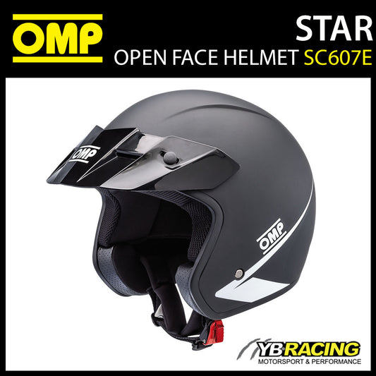 OMP Star Helmet Open Face Type ECE Karting / Track Day / Rally / Sizes S-XXL