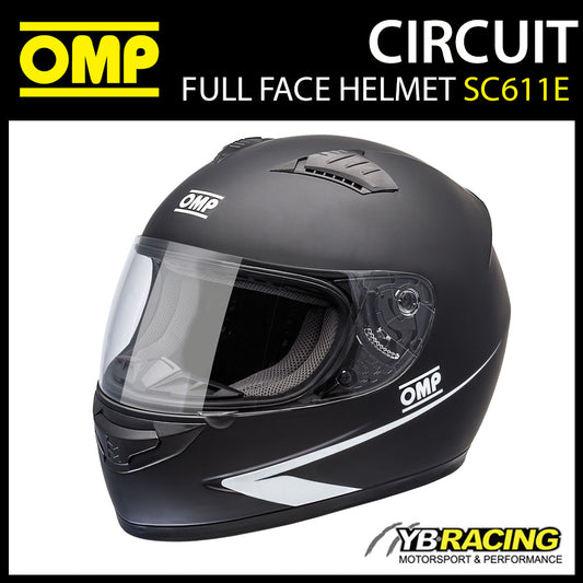 Sale! OMP Childrens Crash Helmet Racing Karting MotorBike 53-54cm Youth Teenager