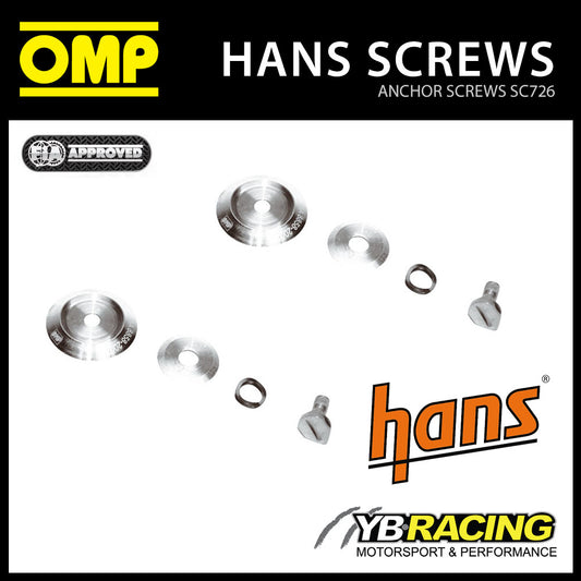 SC726 OMP RACING HANS DEVICE ANCHOR SCREW CLIPS (MALE) for OMP RACE HELMETS