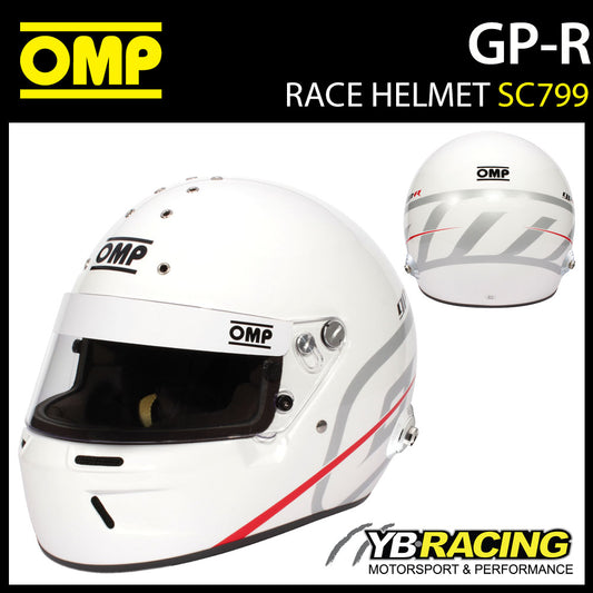 Sale! OMP GP-R FIA Helmet Full Face Karting Race Rally Junior Youth Size 54-55cm