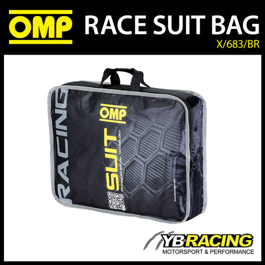 X/683/BR OMP RACING RACE SUIT CARRY BAG IN BLACK - GENUINE OMP MERCHANDISE!