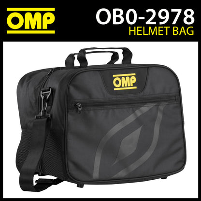 OB0-2978 OMP Helmtasche für Rennen, Rallye, Kartfahren, Reisen und Aufbewahrung, Größe 38 x 29 x 27 cm