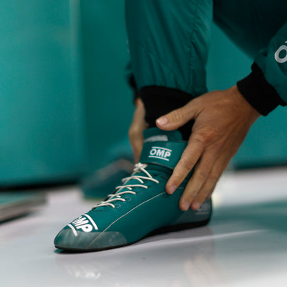 OMP First Race Boots Entry Level Model Leather Fireproof FIA 8856-2018 Approved