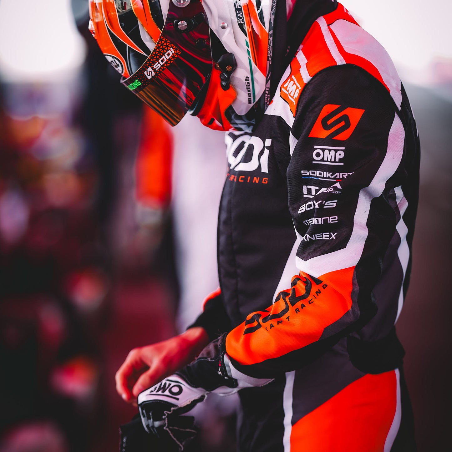 KK0-4011 2026 OMP Karting Padded Elbow Pads Kart Driver Protect Fire Retardent