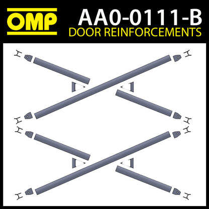 AA/111A OMP Roll Cage Door Bars X-Brace Cross Reinforcements FIA Approved - Pair