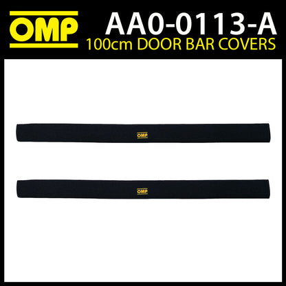 AA0-0113-A01 OMP Roll Cage Bar Covers Black Pair Velour 100cm Length